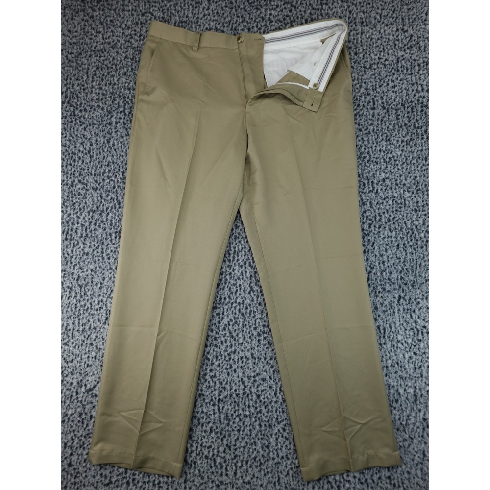 Greg Norman Tasso Elba Golf Pants Mens 36x32 Khaki Good Five‎ Iron Performance